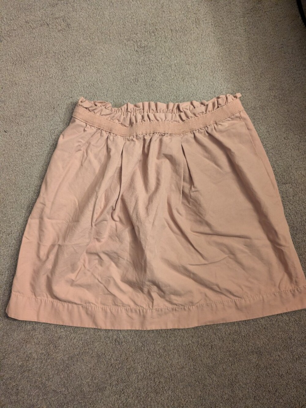 J. Crew Blush Pink Elastic-Waist A-Line Skirt